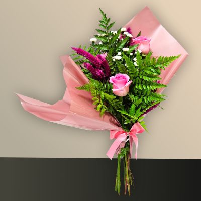 Buquê de Rosas, Celosas e Aster